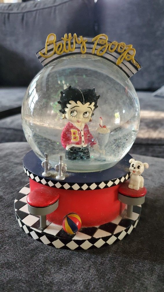 Betty Boop "At the Hop" Snow Globe and Music Box.