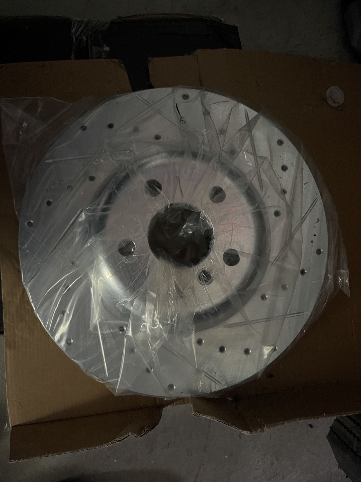 R1 Concepts Rear Drilled And Slotted Silver Rotors