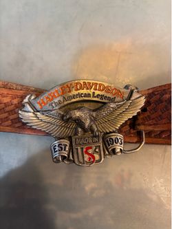 Harley Davidson Eagle American Legend Belt and Buckle