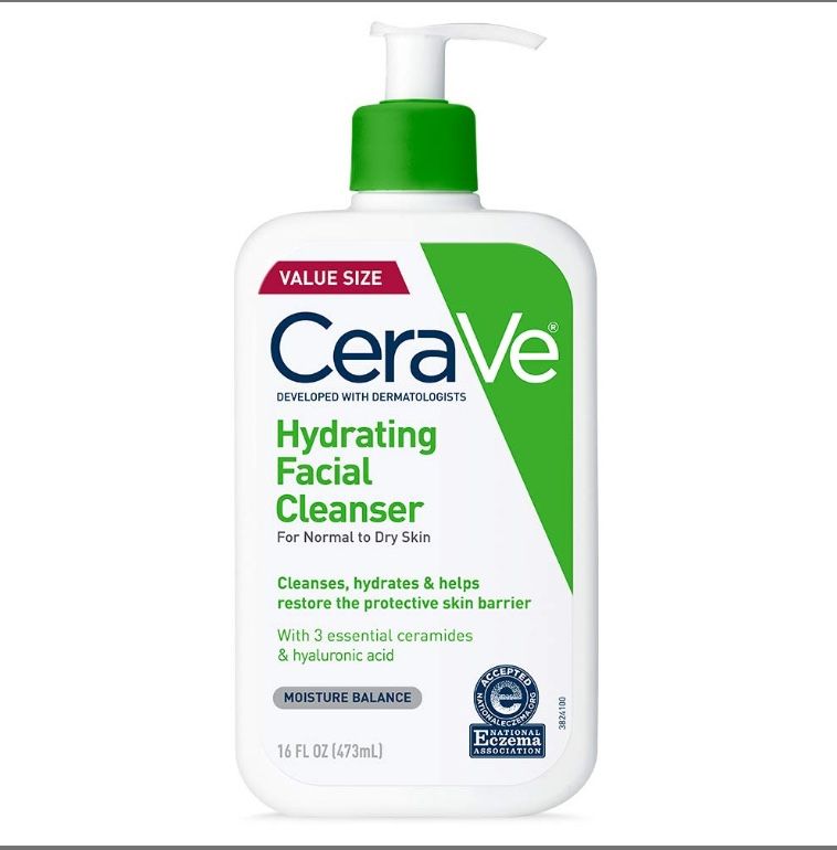 CeraVe Hydrating Facial Cleanser, Moisturizing Face Wash For Dry Skin