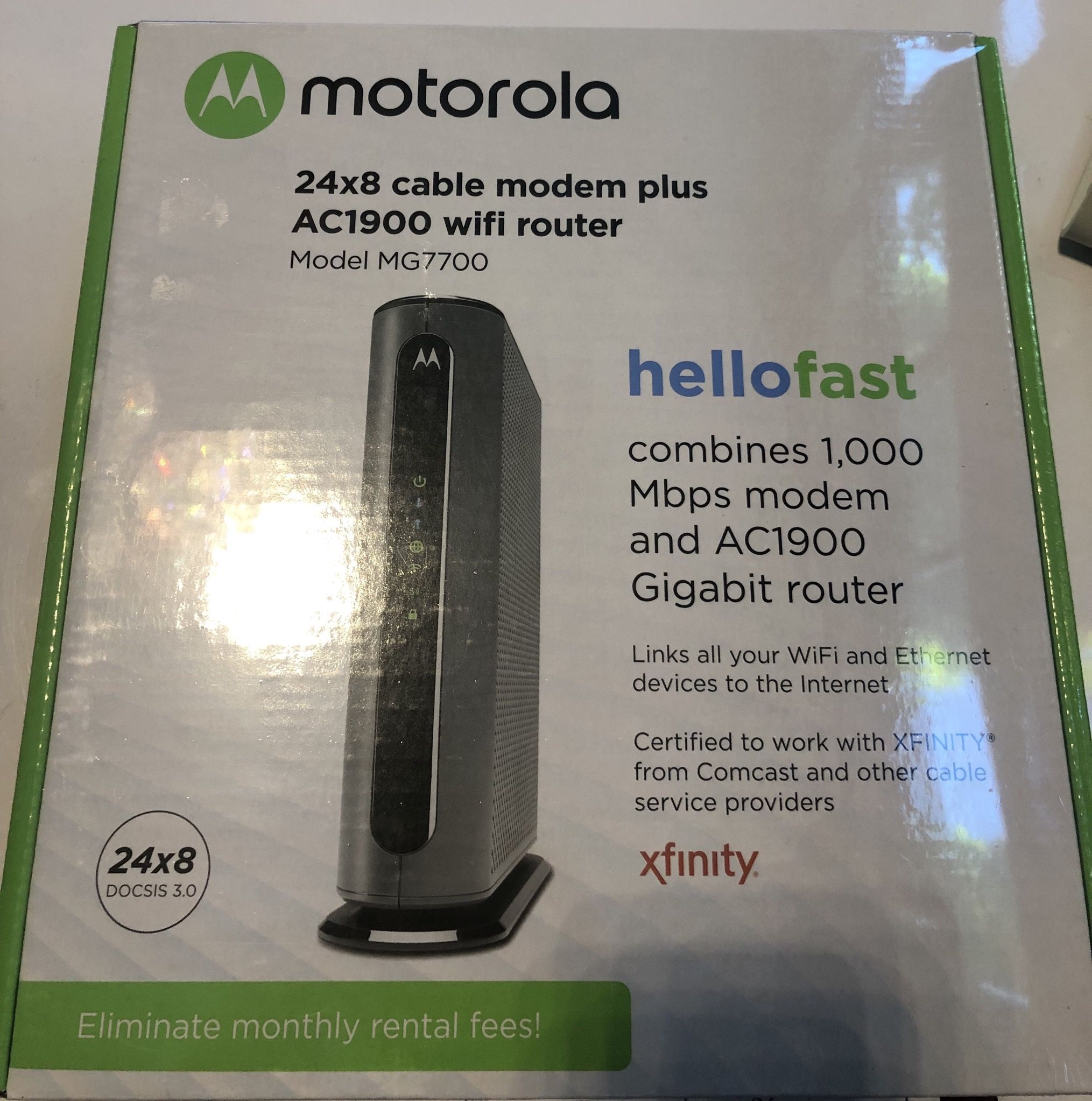 Motorola MG7700 Modem WiFi Router 