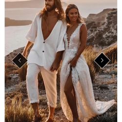 Woman’s wedding dress
