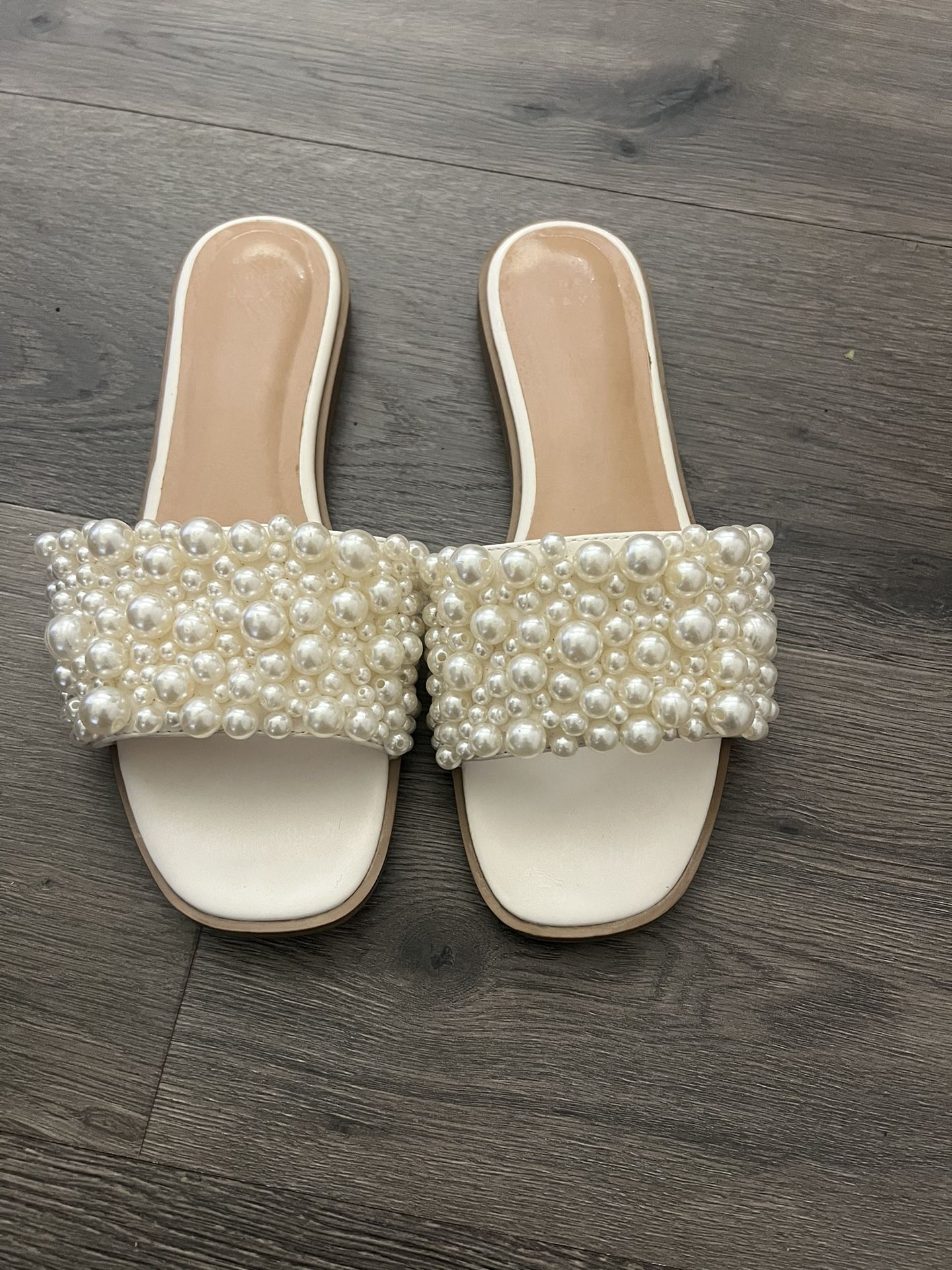 Beaded Pearl Sandals