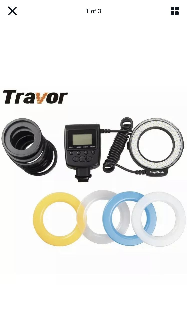 Travor Macro LED Ring Flash 48pcs RF-550E for Sony Old Minolta hot shoe For