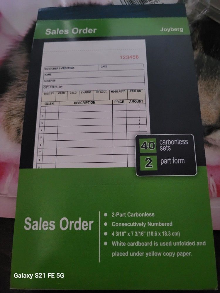 (4) Carbon copy sales receipt books