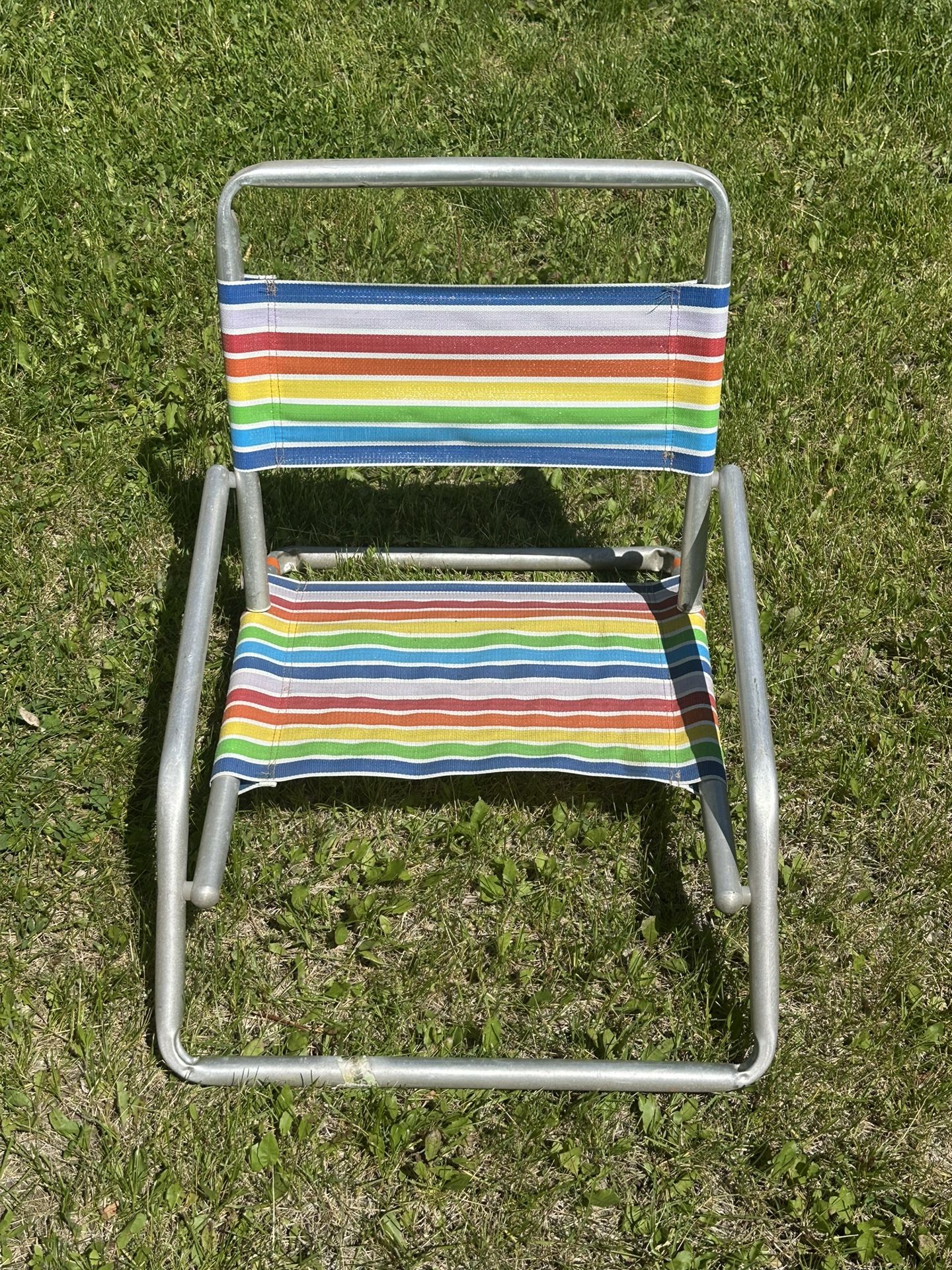 Vintage Aluminum Folding Lawn Beach Camping Chair