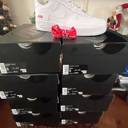 Supreme Air Force 1 White Men Sizes 7.5M, 8M, 8.5M, 9M, 9.5M, 10.5M, & 11M