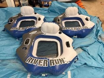 Set of 3 Intex River Run Inflatable River Tubes – Connect Together