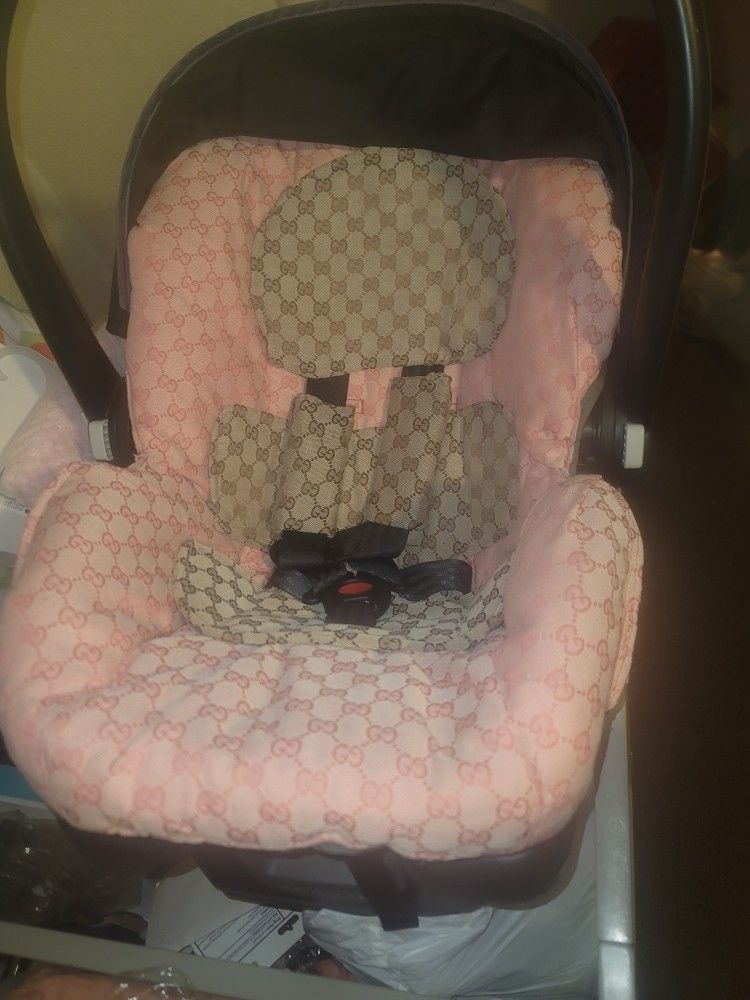 Custom Gucci Carseat For Baby Girl