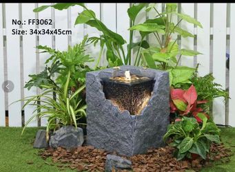 SL3062 Outdoor Waterfall Fountain with LED Lights
Floor Standing Water Feature Calming Waterfall Ambiance for Garden, Patio, Backyard, Porch and Pools