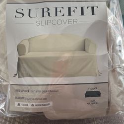 Ivory Surefit couch slipcover. BRAND NEW