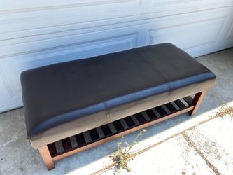 Leather bench