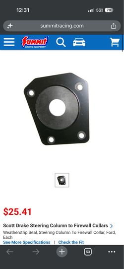 1967-68 Mustang Steering Column to Firewall Collars