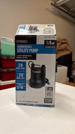 Everbilt 1/6 HP Submersible Utility Pump