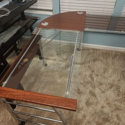 Corner Glass Desk