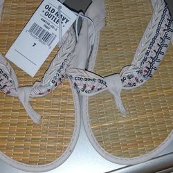 Brand New Old Navy Bamboo Flip Flops/Sandals Size 7