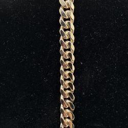 10k Cuban solid bracelet 8” inches 41.8 GRAMS