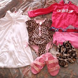 Cat And Jack 4t Cheetah Bathing Suit Toodler Lot Wonder Nation Cover Up Toodler Beach Small 6 6x Sandals ADIDAS JACKET ARIZONA JEAN SHORTS LOT