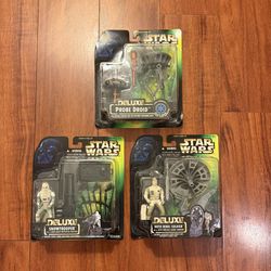 NEW Star Wars - Deluxe Snowtrooper Probe Droid Hoth Soldier figure- Green Card