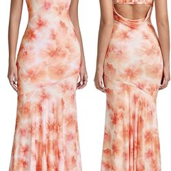 New Strapless Floral Dress Size Small