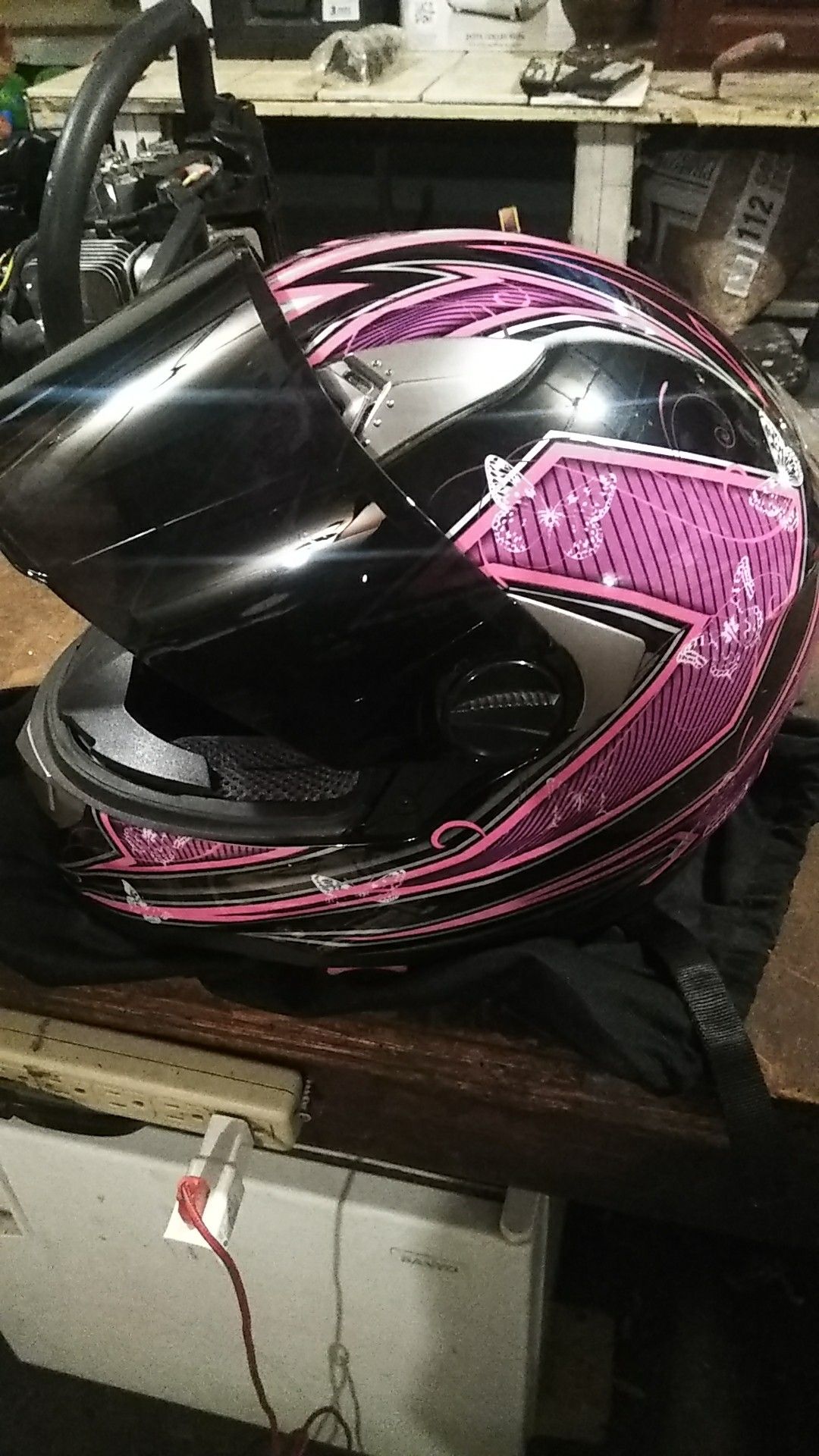 Never used f motorcycle helmet