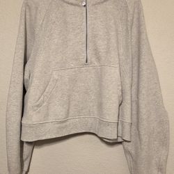Gray Lululemon Scuba Oversized Half-Zip Hoodie
