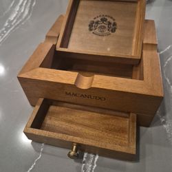 Macanudo Collectible Ashtray and Box