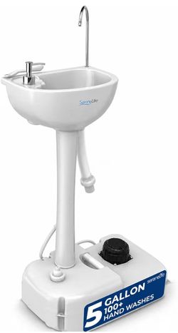 NEW! Portable Camping Sink w/ 19L (5+ Gallon) Water Tank, Hands-Free...