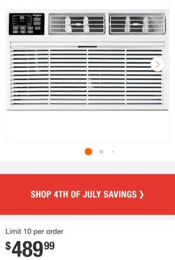 New in box! Whirlpool 8,000 BTU Through the Wall Air Conditioner, 115V, Cools up to 350 Sq. Ft. for Living Room, Bedroom, Kitchen with Dehumidifier an