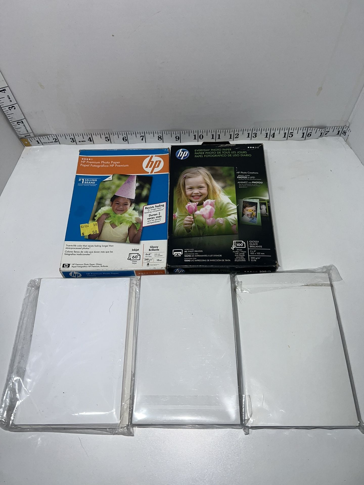 Lot HP PHOTO Everyday Photo Paper Sheets 4x6 Glossy over 160 sheets