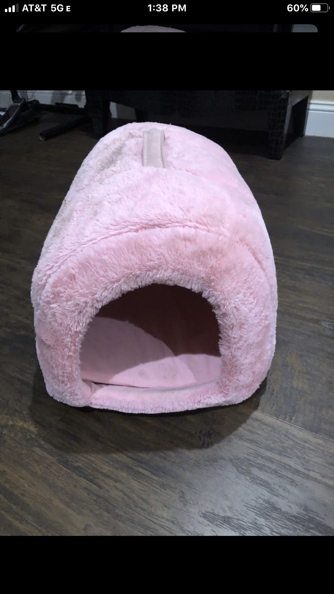 Soft plush pink pet bed house cat or puppy Lknew