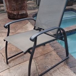 X1 Beautiful 😍 fully Adj Windy Isle Bronze Outdoor chair 31x24x42 250lb💪 pool deck spa lawn garden