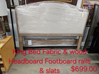 King Bed Fabric & Wood We are located at 2811 East Bell road. Another Time Around Furniture.