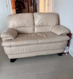 Genuine Leather Loveseat+Armchair Set