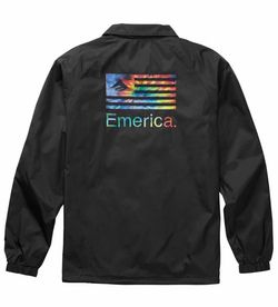 Emerica Darkness Jacket with Snap Buttons- Windbreaker - Medium