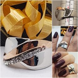 Precious Silver plated Ring  Sz6.5, Crystal stones  Ring new with out tag #870
