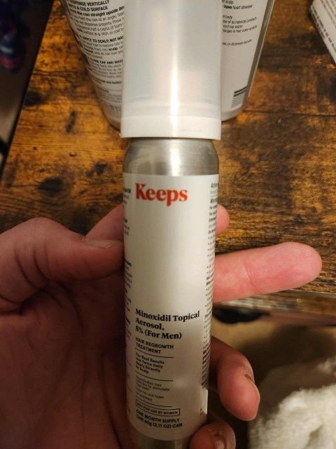 Keeps Extra Strength Minoxidil for Men - 5% Minoxidil Foam Hair Loss & Regrowth Treatment for Thinning & Bald Spots