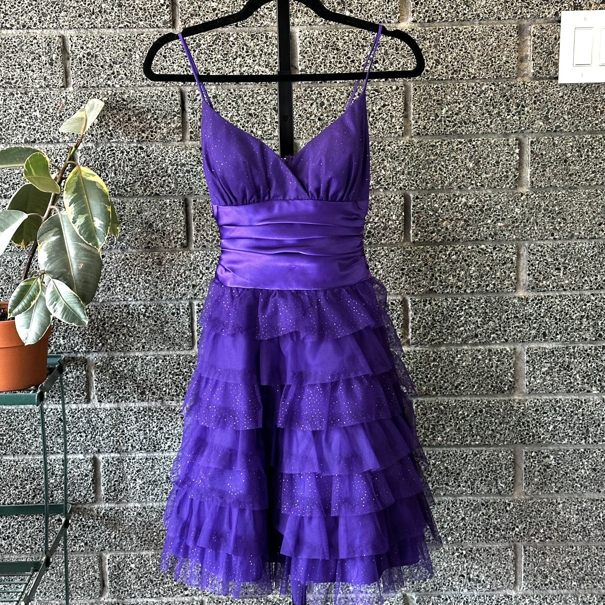 RARE Vintage Y2K Masquerade Princesscore Homecoming Prom Tiered Tulle Dress