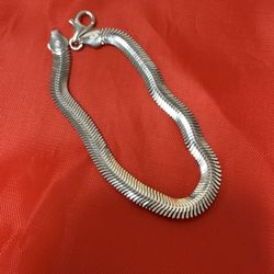 925 Sterling Silver Herringbone Chain Bracelet