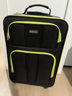 New Carry On Luggage - Black/lime Green