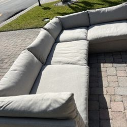 Bennet Moon By Four Hands Slipcover 3 Piece Sectional Like New Conditions 