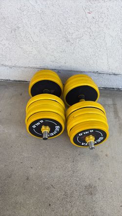 Benet 40-50  pound dumbbells
