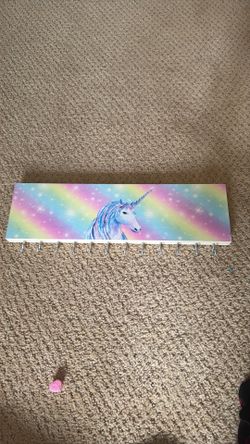 Unicorn jewelry stand-wall mounted