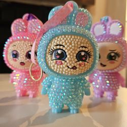 Labubu(look alike) bling key chain