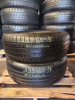 235 60R 18 USED TIRES MICHELIN PRIMACY 2356018 USED TIRES (PAIR) MOUNT BALANCE INCLUDED