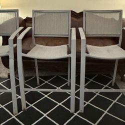 Set of 4 barstool Arm chairs 45" high perfect for outdoors for all weather