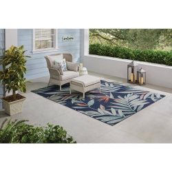 SALESUMO HAMPTON BAY LEAVES MULTI 6X9 RUG