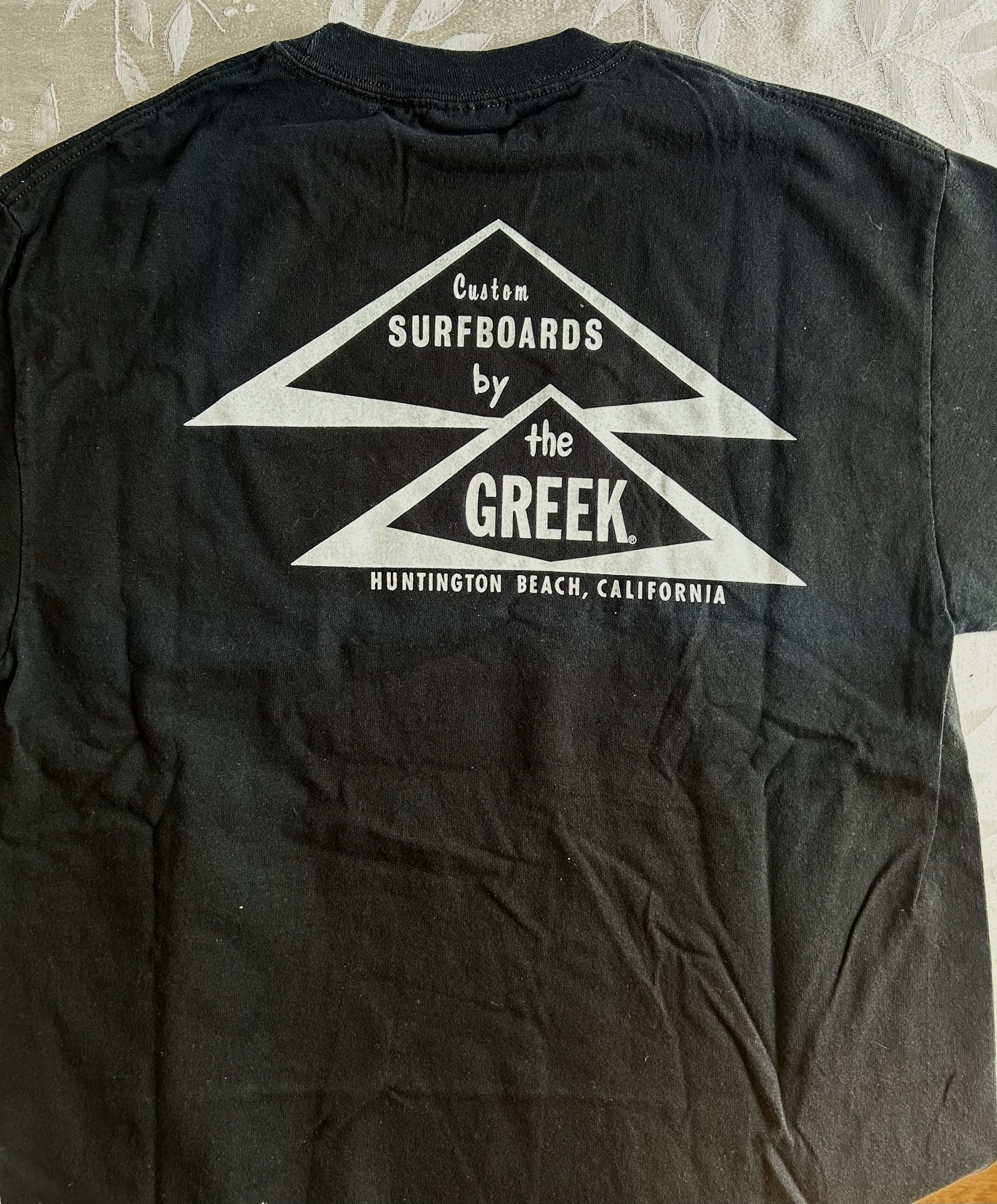 Classic Surf T Shirt Surfboards By The Greek Huntington Beach Size Medium