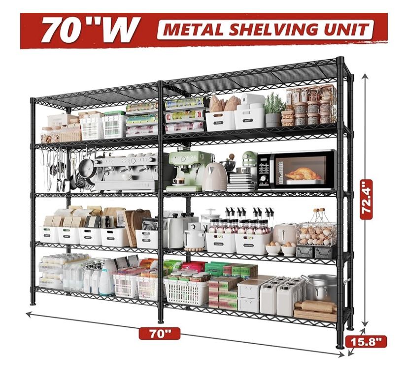 Heavy Duty Metal Shelving 6 Units $900
