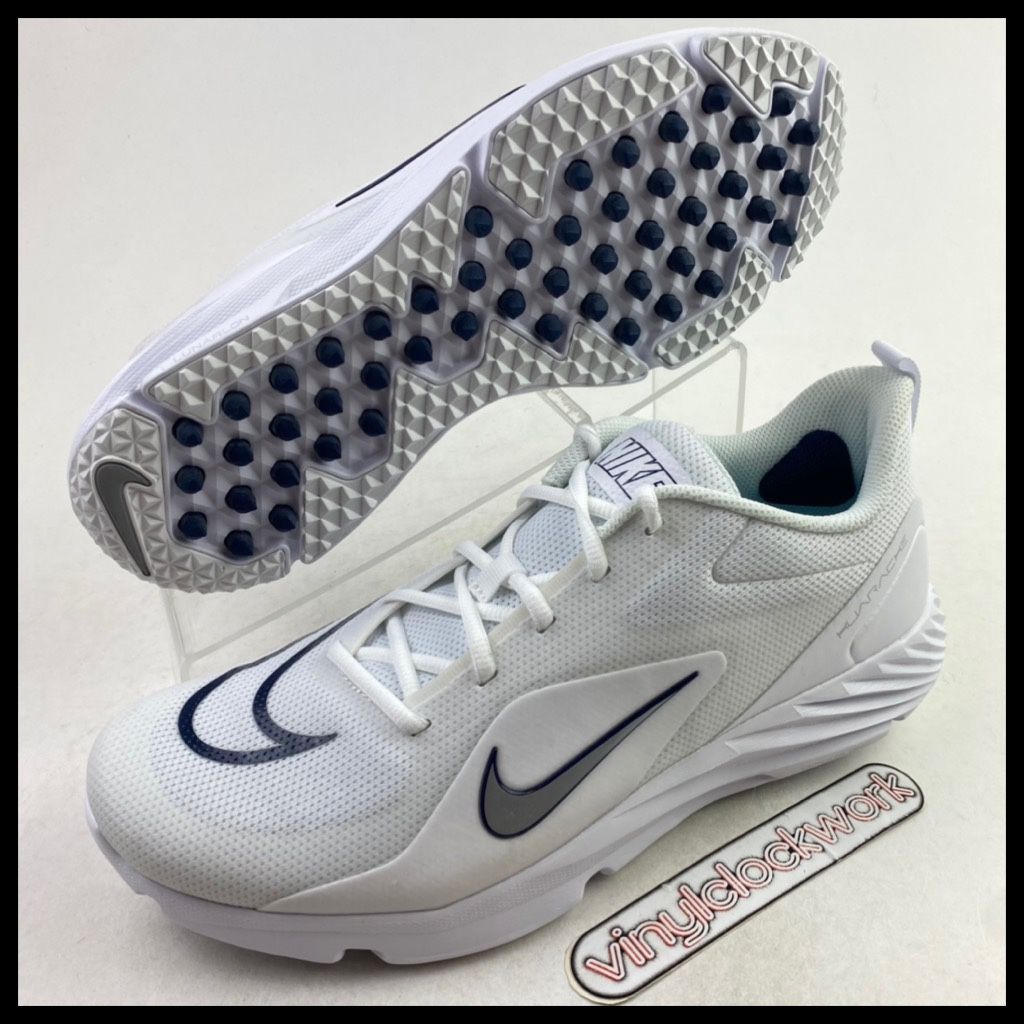 Nike Alpha Huarache 8 Pro Turf Men's Size 10.5 Lacrosse White Sliver CW4445 101